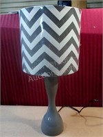 Mainstays Gray Chevron Table Lamp