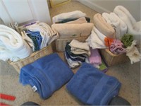 3 baskets & many towels (various size)