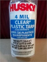 Husky 4mil Clear Plastic Tarp 9ft-12ft
