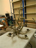 RUSTIC FAUX ANTLER CHANDELIER