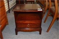 MID CENTURY BED SIDE TABLE WITH DRAWER (2X)