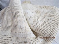 Crochet tablecloth/bedspread 72 X 106"
