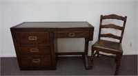 1970's Young & Hinkle Pine Student Desk with Chair