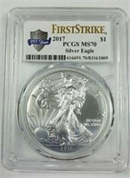 2017 American Silver Eagle MS-70 1oz Silver Coin