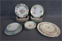 21 Vintage Mixed China Plates and Desert Bowls