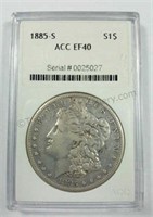 1885-S Morgan EF-40 Silver $1 Dollar Coin