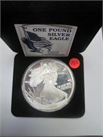 C101) 1 Troy Pound Silver Eagle w/ COA;