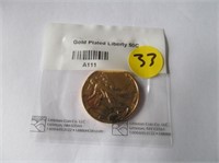 C33) 1944 Gold Plated Walking Liberty Half Dollar;