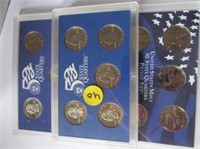 C40) 3 United States Mint State Quarter Proof Set;