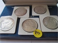 C80) Million Dollar Morgan Collection 5 Coin Set ;