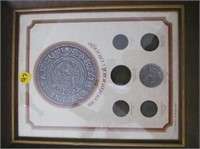 C97) Bicentennial Coinage 6 piece framed Set;