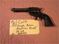 6) Colt Single Action Frontier Scout .22 Long RifF