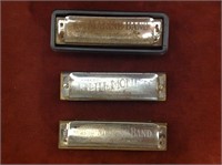 3 HOHNER HARMONICAS