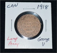 Large Cent George V 1918 CAD