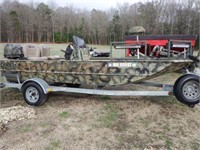 Xpress 18ft all welded jon boat w/Mercury 60HP