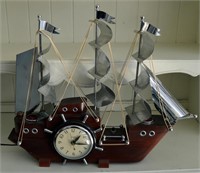 VTG Electric Ship Clock & Lamp United