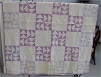 Antique Quilt - Hand Sewn Free Pinwheel Pattern