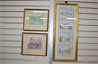 FRAMED AND MATTED PICTURE FRAMES, PAINTINGS BY