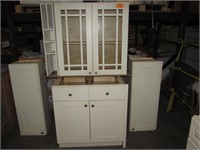 Off White Kitchen Display Cabinets