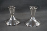 Sterling Silver Duchin Creation Candle Holders Pr