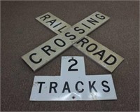 Railroad Crossing Sign plus 2 Track Sign