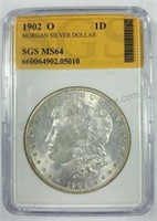 1902-O Morgan MS-64 Silver $1 Dollar Coin