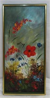 Oil On Canvas Of Flowers Signed Aaron Gust