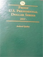 C78) Proof U.S. Presidential Dollar Series Book w;