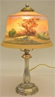 Pairpoint Boudoir Lamp-Signed on Rim of Shade