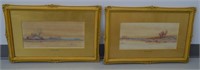 Pair Framed F. Williams Watercolours