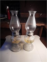 Glass Hurricane Lamps
