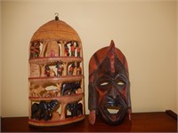 Mask and Wall Carvings