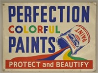 Tin Perfection Paints Advertising Sign