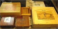 LARGE COLLECTION OF WOOD BOXES !