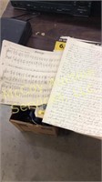 Early Sheet music and detailed hand written notes