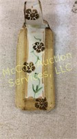 stoneware butter tray with handle
