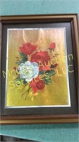 "Roses" foil print framed