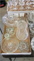 Over 75 pcs clear and pressed pattern glass
