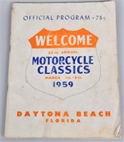 1959 DAYTONA BEACH MOTORCYCLE CLASSIC PROGRAM