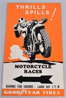 VINTAGE MOTORCYCLE RACES SIGN