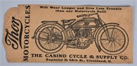 EARLY 1900s THOR MOTORCYCLE TRADE CARD