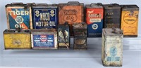 LARGE LOT OF EARLY OIL CANS