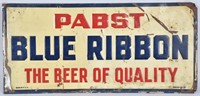 PABST BLUE RIBBON TIN EMBOSSED SIGN