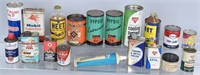 LARGE LOT OF SMALL OIL CANS & MORE