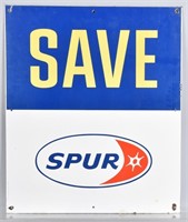 SPUR GASOLINE DS PORCELAIN SIGN