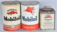 MOBILOIL CANS