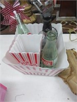 POPCORN CONTAINERS AND COKE BOTTLES