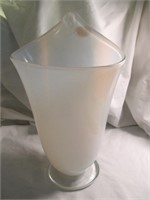 Opalescent Fan Vase on Crystal Foot