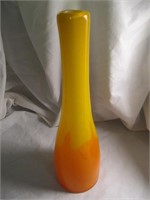 Rare Sunlight Yellow to Fire Orange Flame Vase