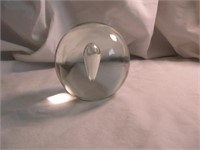 Crystal Single Bubble Paperweight-Signed